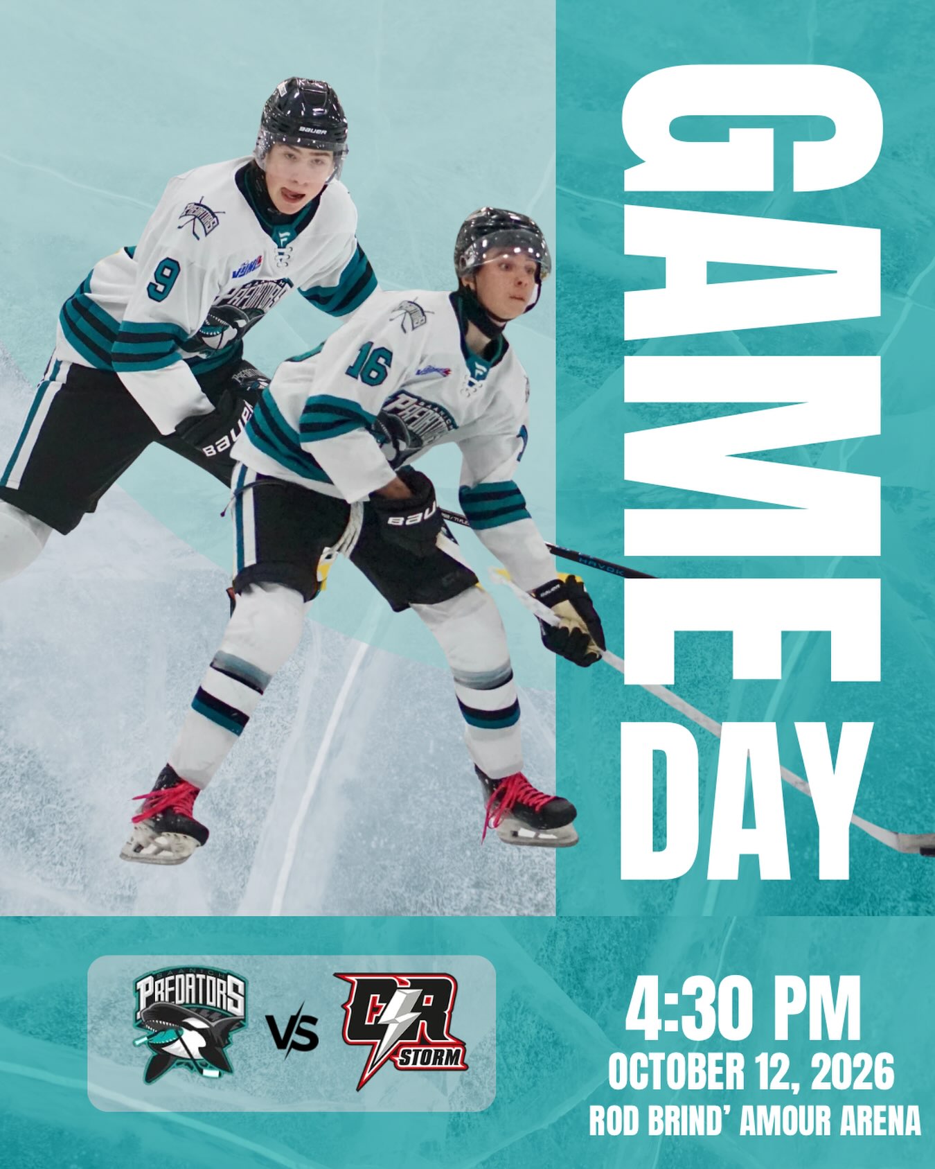 It’s game day! 4:30 pm puck drop in Campbell River!