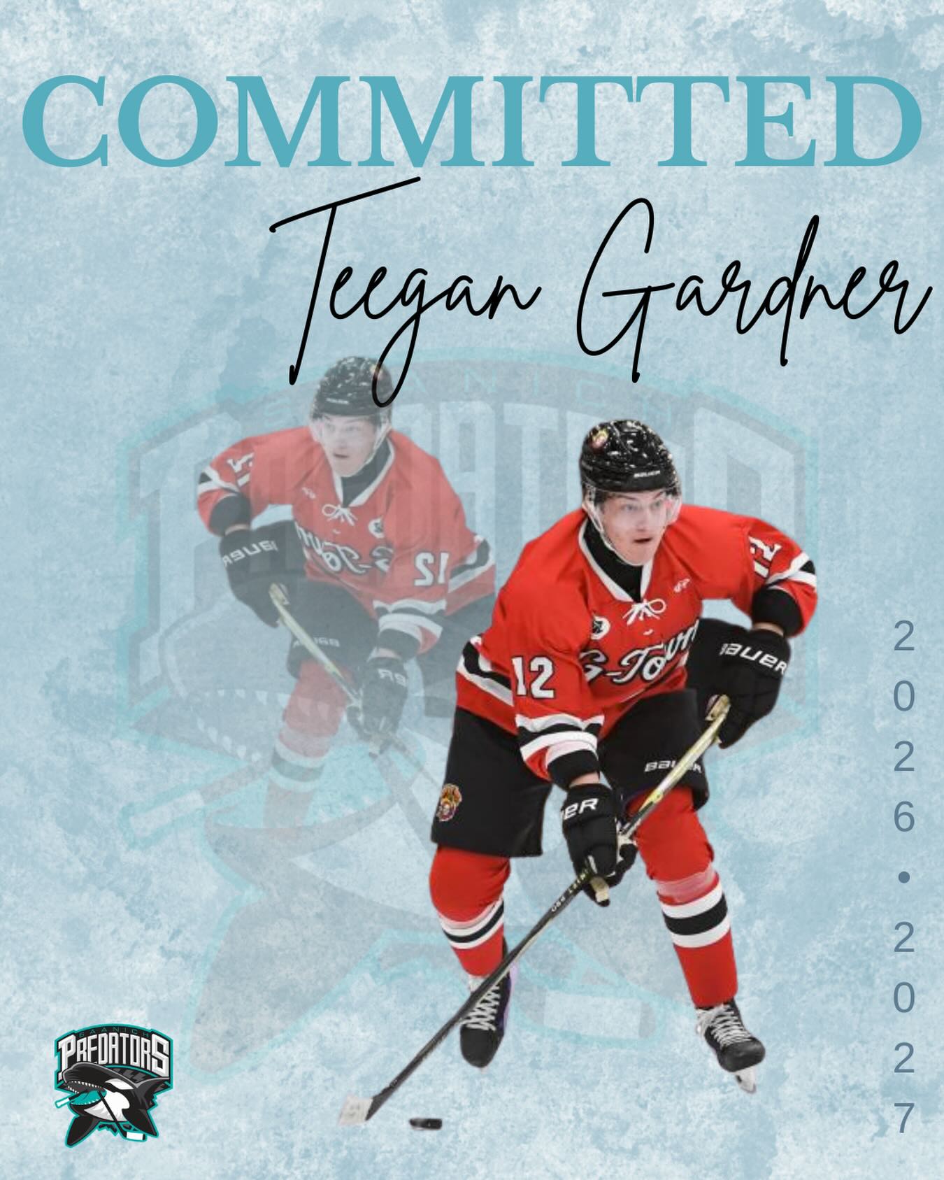 The Saanich Predators are excited to announce the signing of 2007 born Teegan Gardner! 

Teegan joins the Preds after playing for the Gillette Wild, and we’re excited to welcome him to the organization.

Welcome to the Preds, Teegan! 🫍