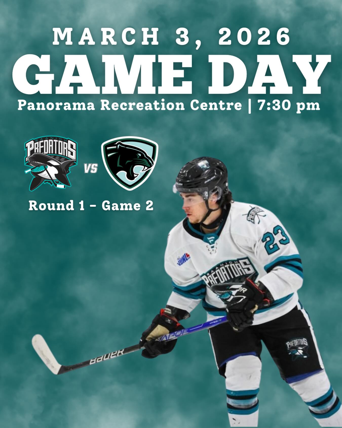 GAME 2 Tonight! 7:30 pm Puck Drop at Panorama!